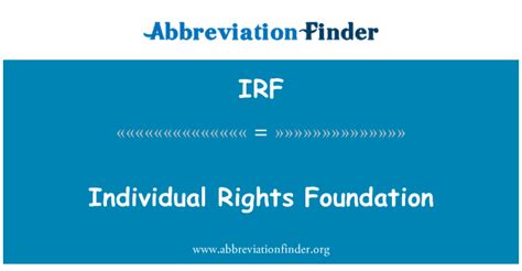 IRF Acronym Definition .